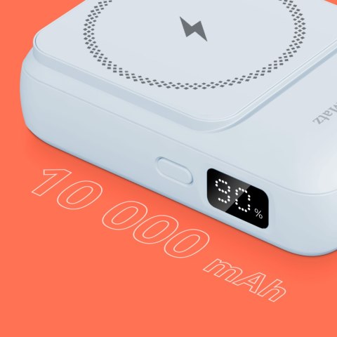 POWERBANK indukcyjny Kruger&Matz 10000 mAh magnetyczny z kablem czarny