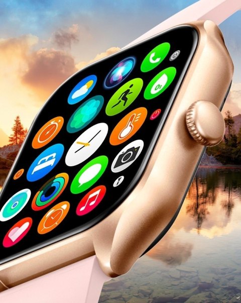 Smartwatch Damski Rubicon RNCF03-5 Różowe złoto Bransoleta + Pasek