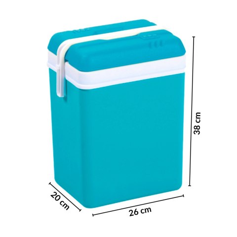 Lodówka turystyczna 15L KAMAI EDA na wkłady mrożące, szara z białą rączką