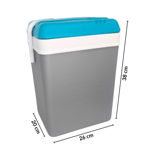 Lodówka turystyczna 15L KAMAI EDA na wkłady mrożące, niebieska z białą rączką