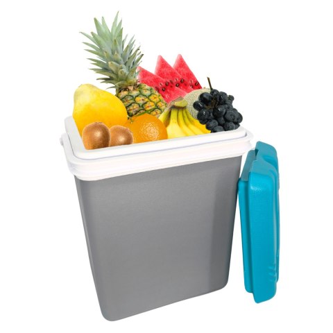 Lodówka turystyczna 15L KAMAI EDA na wkłady mrożące, niebieska z białą rączką