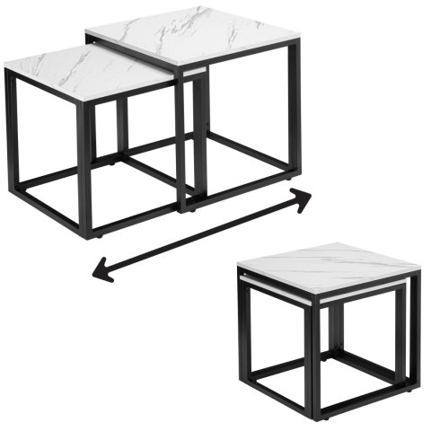 Stoliki kawowe PRAVEN BIAŁY MARMUR