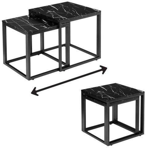 Stoliki kawowe PRAVEN CZARNY MARMUR
