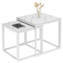 Stoliki kawowe BIAŁY PRAVEN BIAŁY MARMUR