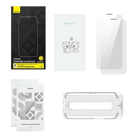 Szkło hartowane BASEUS Corning do iPhone 13 Pro Max/14 Plus filtr pyłu