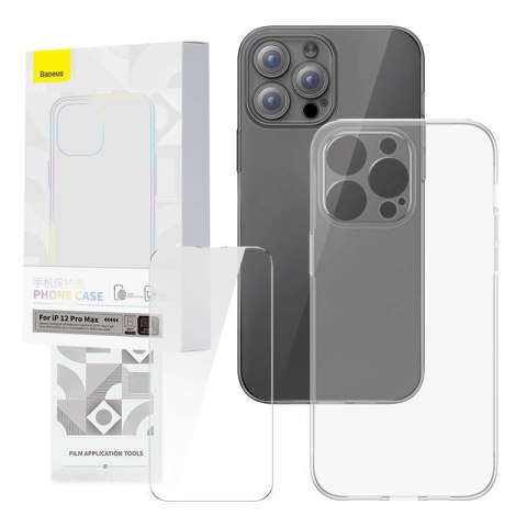 Zestaw ochronny BASEUS Corning do iPhone 12 Pro Max (przezroczysty)