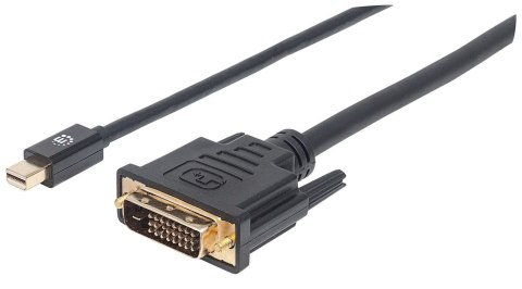 Manhattan 152150 adapter kablowy 1,8 m Mini DisplayPort DVI-D Czarny