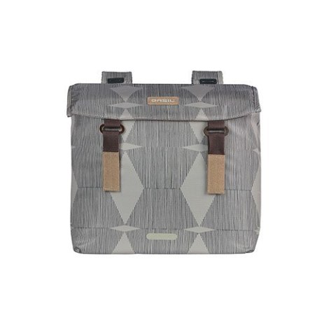 Sakwa podwójna BASIL ELEGANCE DOUBLE PANNIER BAG 40-49 Universal Bridge System, wodoodporna chateau taupe (NEW)