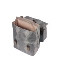 Sakwa podwójna BASIL ELEGANCE DOUBLE PANNIER BAG 40-49 Universal Bridge System, wodoodporna chateau taupe (NEW)
