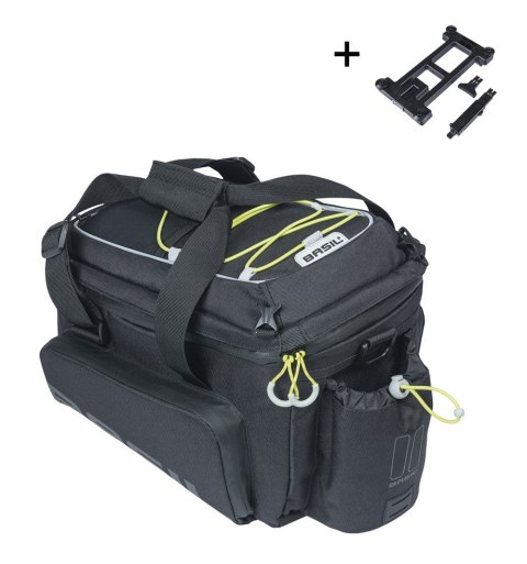 Torba na bagażnik BASIL MILES TRUNKBAG XL PRO MIK 9-36L, MIK System 2.0 (ready to go), 100% wodoodporna black lime (NEW)