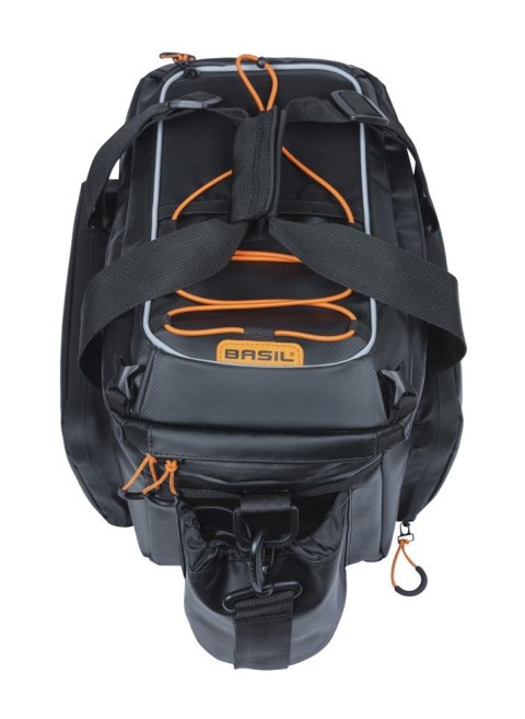 Torba na bagażnik BASIL MILES TARPAULIN TRUNKBAG XL PRO MIK 9-36L, MIK System (ready to go), 100% wodoodporna black orange (NEW)
