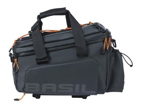 Torba na bagażnik BASIL MILES TARPAULIN TRUNKBAG XL PRO MIK 9-36L, MIK System (ready to go), 100% wodoodporna black orange (NEW)
