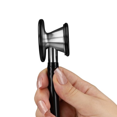 NOVAMA EXPERT CZARNY Stetoskop kardiologiczny, podwójna głowica, stal nierdzewna