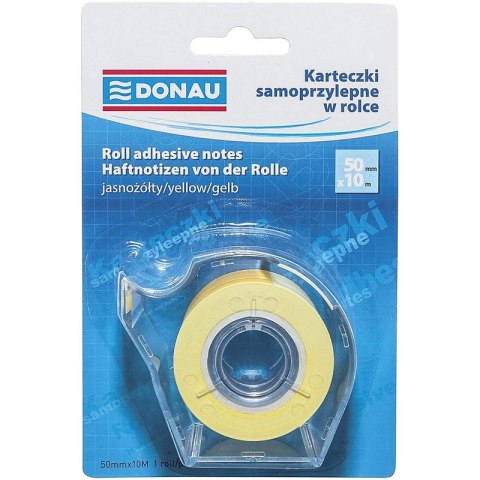 Karteczki w rolce Donau 50mm/10m jasnożółte