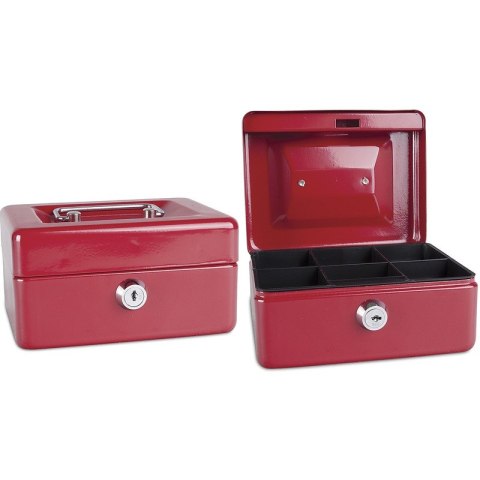 Kasetka na pieniądze Donau 152x80x115mm czerwona