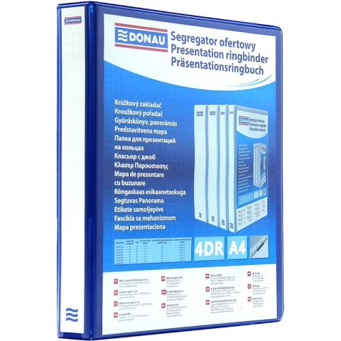Segregator ofertowy Donau A4/50mm 4R niebieski