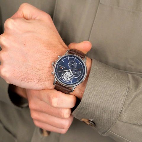 ZEGAREK MĘSKI TOMMY HILFIGER 1710629 Steward Open Heart + BOX