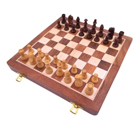 Szachy Drewniane Magnetyczne 30x30cm Składane - G614