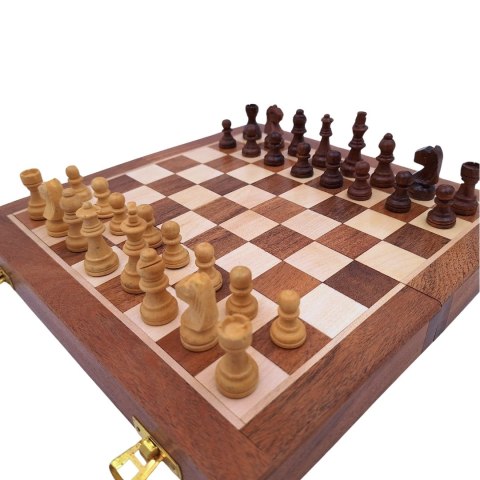 Szachy Drewniane Magnetyczne 30x30cm Składane - G614