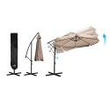 Parasol ogrodowy składany 8 segmentowy 350 cm z pokrowcem Plonos PL-881