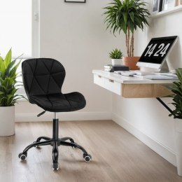 Fotel biurowy na kółkach Spiner Black czarny velvet