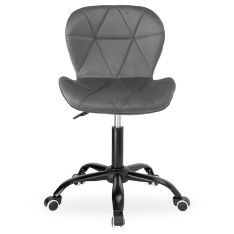 Fotel biurowy na kółkach Spiner Black grafitowy velvet