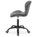 Fotel biurowy na kółkach Spiner Black grafitowy velvet
