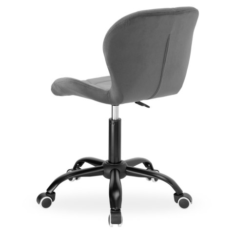 Fotel biurowy na kółkach Spiner Black grafitowy velvet