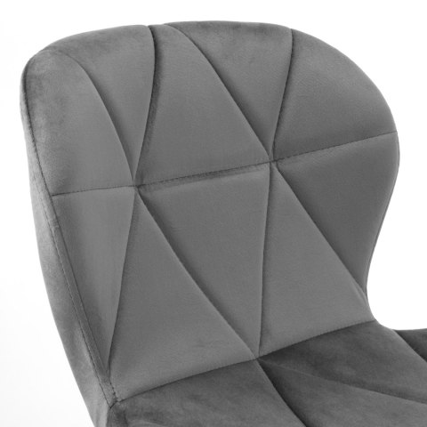 Fotel biurowy na kółkach Spiner Black grafitowy velvet