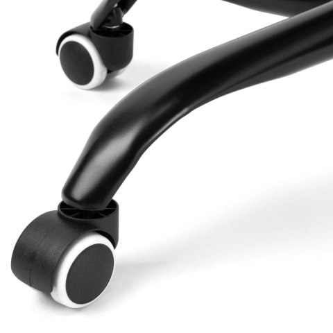 Fotel biurowy na kółkach Spiner Black grafitowy velvet