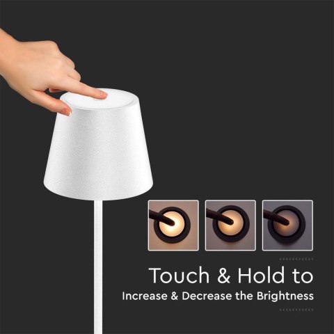 Lampa Podłogowa LED Biała Ładowalna 3000K 4W V-TAC