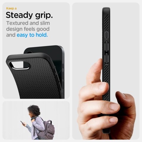 Spigen Liquid Air - Etui do iPhone 17e / 16e (Matte Black)