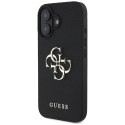 Guess Grained Big 4G Logo Small Classic Logo - Etui do iPhone 16 (czarny)