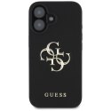 Guess Grained Big 4G Logo Small Classic Logo - Etui do iPhone 16 (czarny)