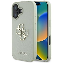 Guess Grained Big 4G Logo Small Classic Logo - Etui do iPhone 16 (zielony)