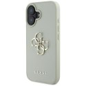 Guess Grained Big 4G Logo Small Classic Logo - Etui do iPhone 16 (zielony)