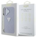 Guess Hot Stamp 4G Pattern Triangle Metal Logo - Etui do iPhone 16 (fioletowy)