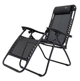 Leżak Ogrodowo Plażowy Czarny