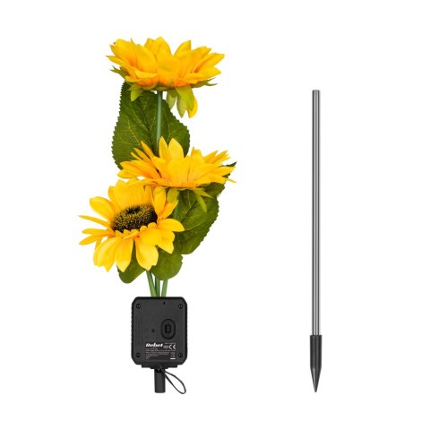 Ozdobne ogrodowe lampki solarne Rebel - słonecznik