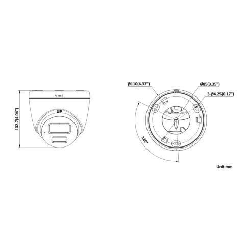 KAMERA IP DS-2CD1347G2H-LIUF/SL(2.8MM)PL ColorVu - 3.7 Mpx 2.8 mm Hikvision
