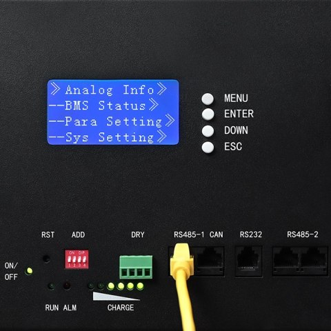 Qoltec Stabilny Magazyn energii LiFePO4 do RACK | 5.12kWh | 51.2V | 100Ah | BMS | LCD