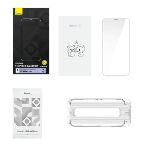 Szkło hartowane BASEUS 0.4mm Corning HD do iPhone 12 Pro Max