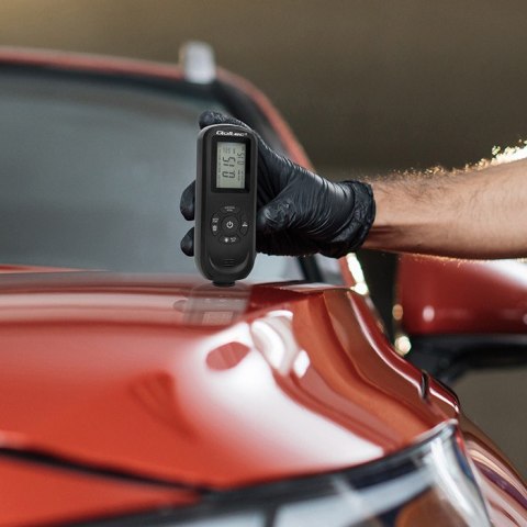 Qoltec Miernik grubości lakieru z podświetlanym bocznym wyświetlaczem LCD | 0 ~ 2000um