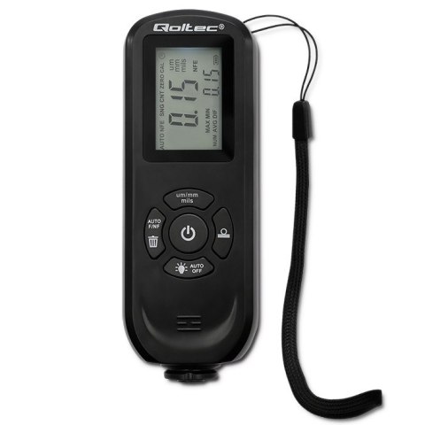 Qoltec Miernik grubości lakieru z podświetlanym bocznym wyświetlaczem LCD | 0 ~ 2000um