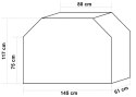 Pokrowiec na grill GODIN L 145X117X61 cm