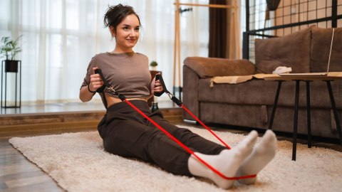 Zestaw gum oporowych do ćwiczeń - Power Tube Set , 5-80 kg, 5 gumy, REBEL ACTIVE