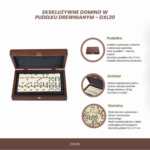 Ekskluzywne Domino - Gra na rodzinne wieczory - DXL20