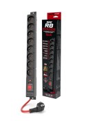 Urządz. zas.-zabezpiecz. acar R8 POWER 16A, czarny 1,5m W2450
