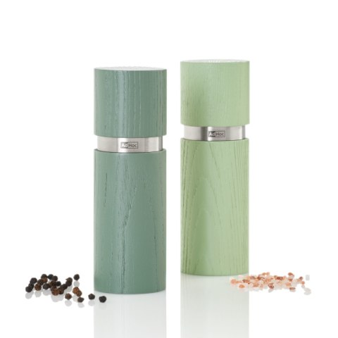 Zestaw młynków do pieprzu i soli Textura S, zielony