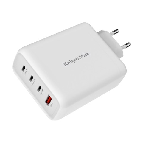 Ładowarka sieciowa Kruger&Matz 140 W GaN z funkcją Quick Charge i Power Delivery